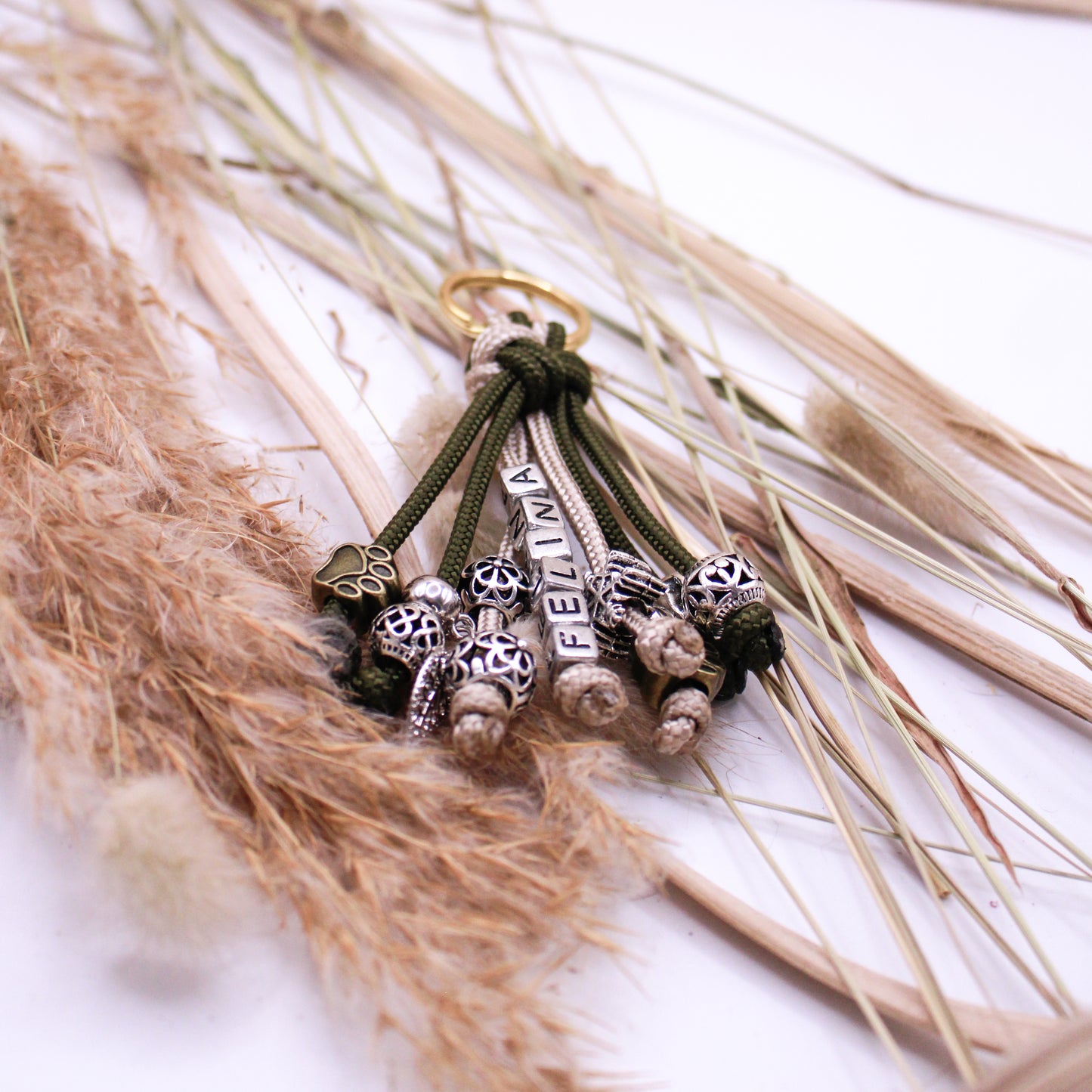 Schlüsselanhänger, olivgrün